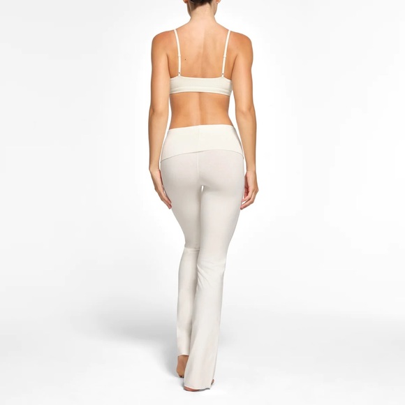 NWT SKIMS Cotton Jersey Foldover Pant in MARBLE sz XS - RARE - Picture 5 of 6